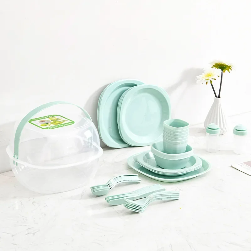 Outdoor Portable Plastic Table - đánh giá và giá Camping Cooking Dining Set