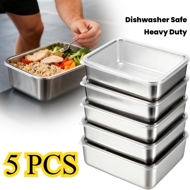 5pcs Stainless Steel Food Cont - đánh giá và giá Camping Cooking Organizer