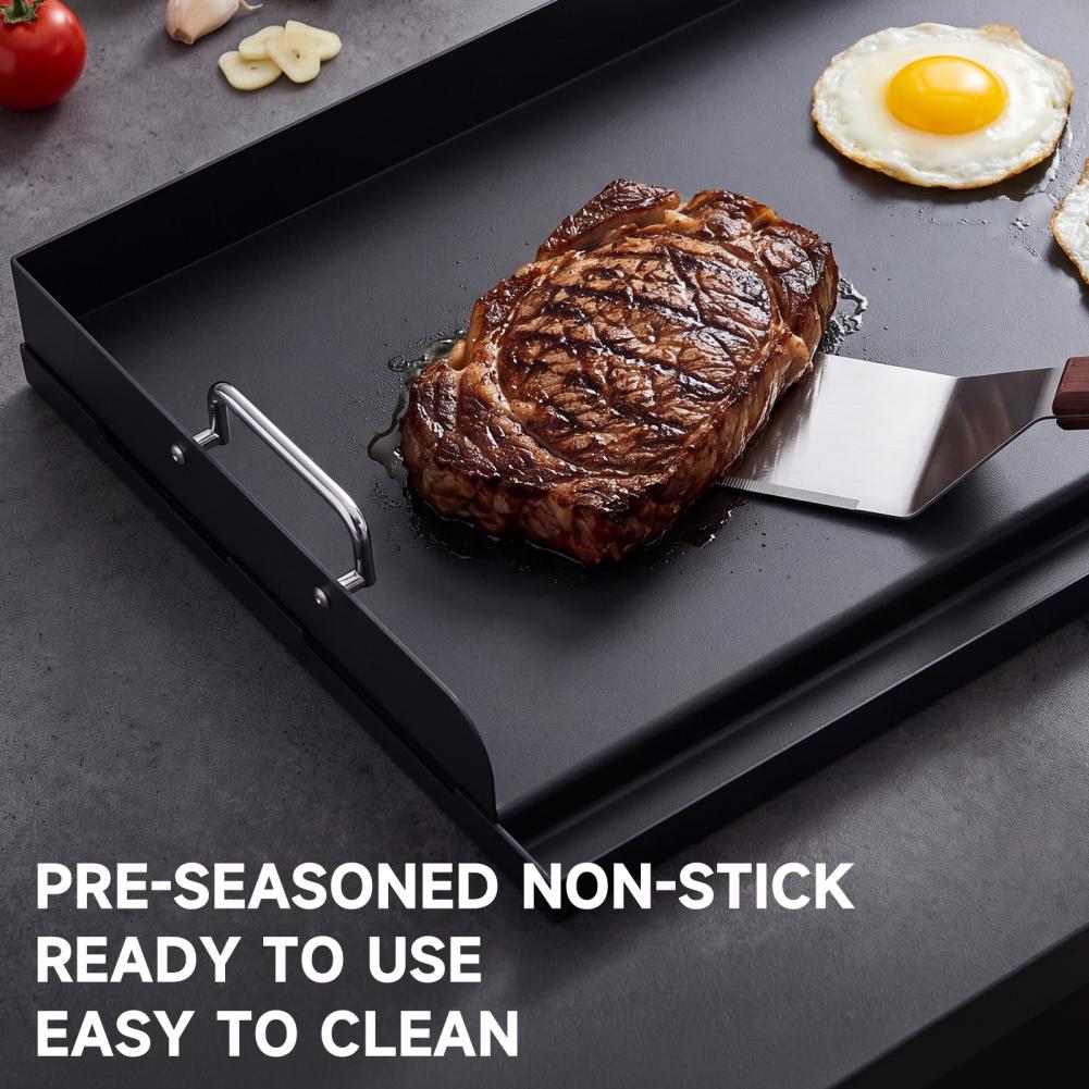 Non Stick Cast Iron Griddle Th - đánh giá và giá Camping Cooking Flat Top