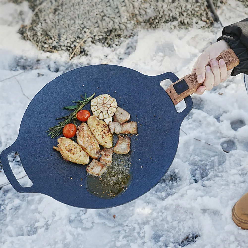 Outdoor Natural Wood Grill Pan - đánh giá và giá Camping Hiking Cooking