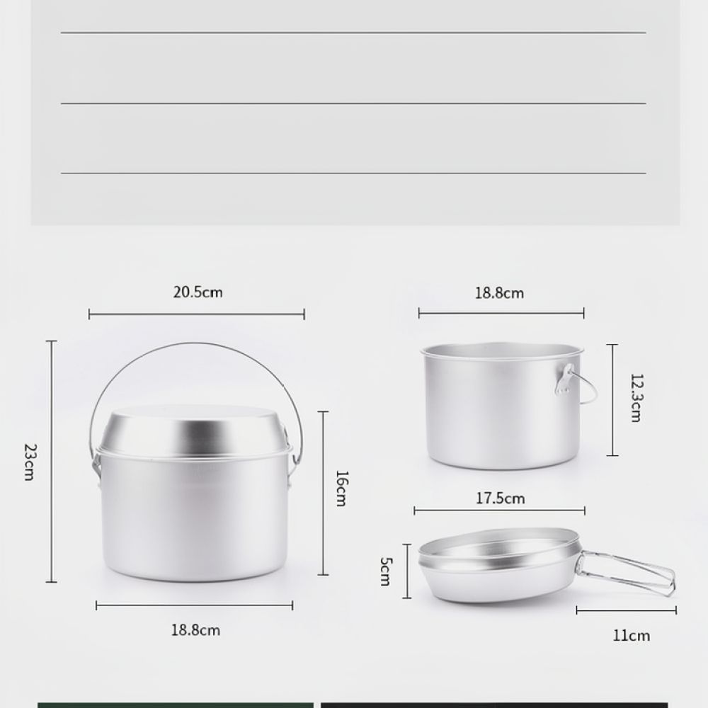 Outdoor Camping Cookware Set F - đánh giá và giá Camping Cooking Dining Set
